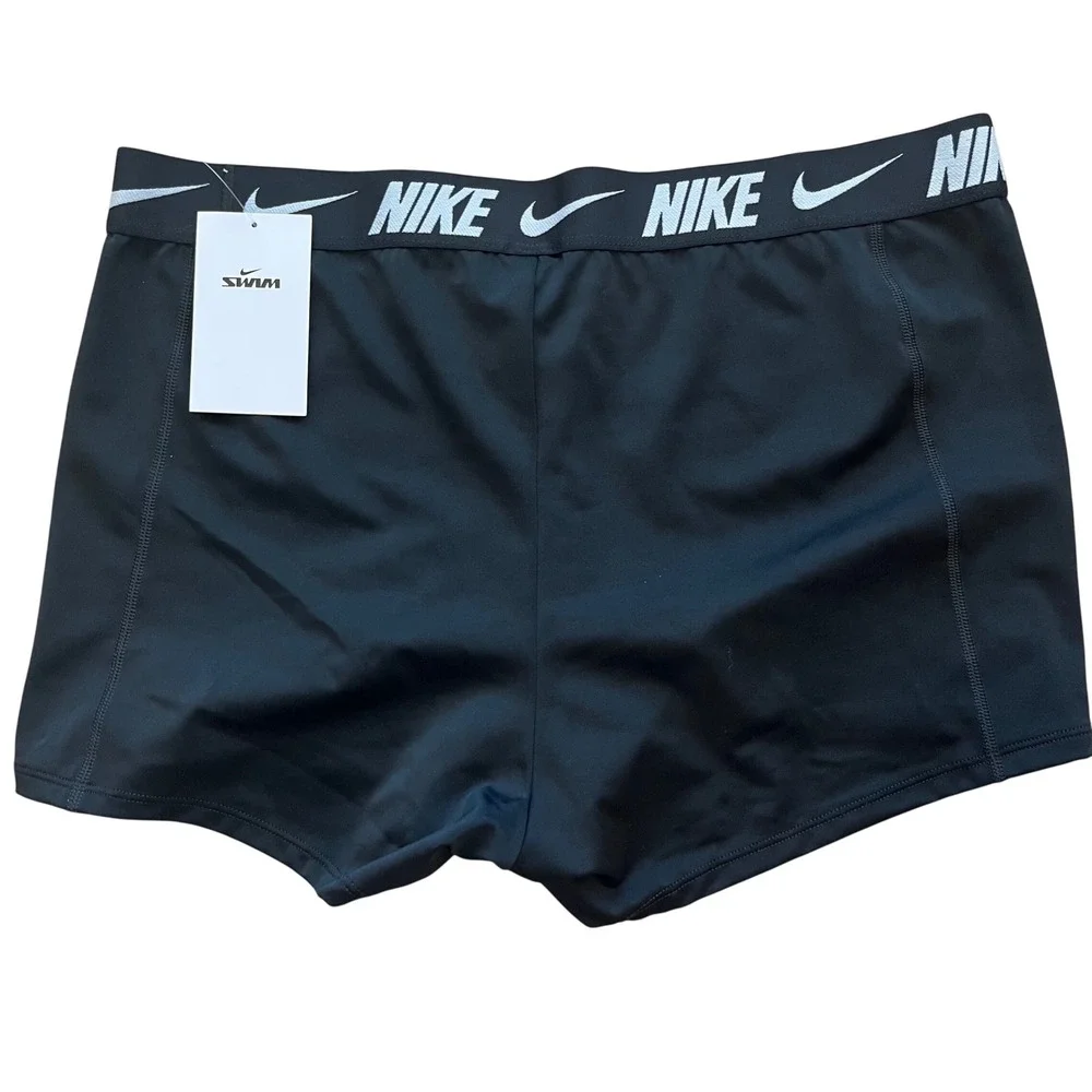 Nike Swim Kick Short Womens XL‎ Black Athletic Swimsuit Bottoms NESSG277-001